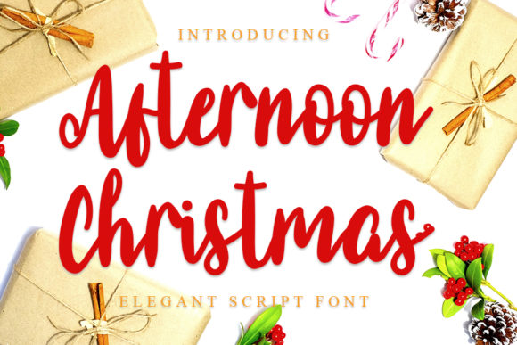 Afternoon Christmas Font for Holiday-Themed Design