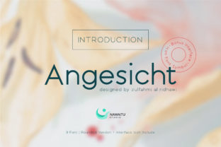 Angesicht: A Modern Sans Serif Font for Versatile Branding