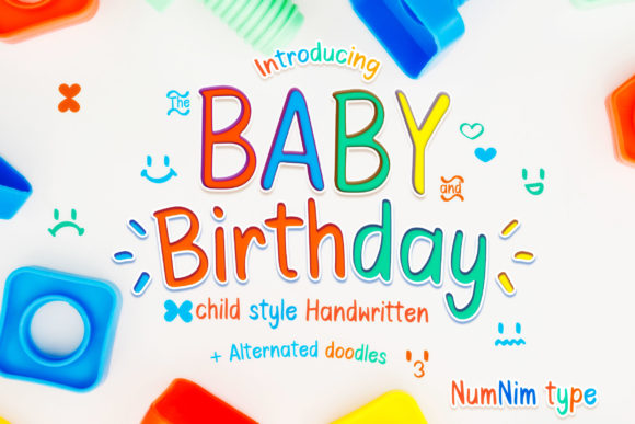 Baby Birthday Font for Delicate Branding and Playful Design
