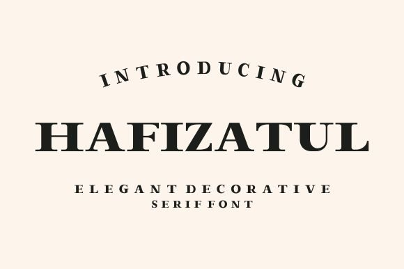 Hafizatul Serif Font for Bold Web Design