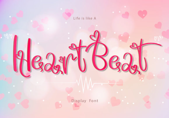 Heart Beat Font for Romantic Branding and Creative Projects