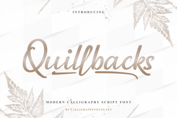 Quillbacks: A Smooth Script Font for Elegant Editorial Design