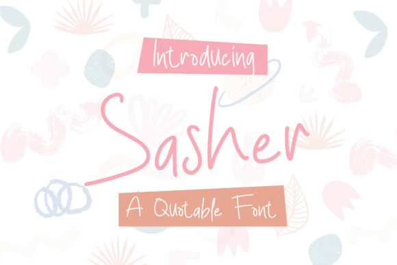 Sasher: A Cute Handwritten Font for Branding and Creativity