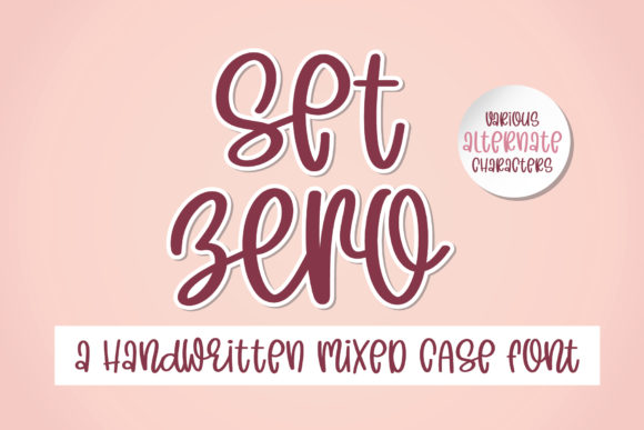 Set Zero: A Joyful Handwritten Font for Editorial Design
