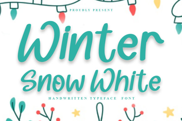 Winter Snow White Font for Handmade Creations